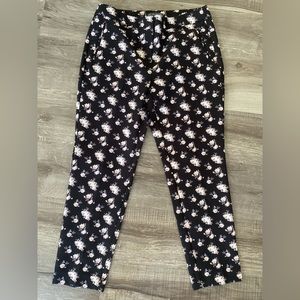 NWT Adrianna Papell Black Floral Women’s Pants Size 10